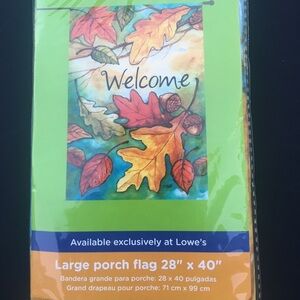 Welcome Fall Large Porch Flag – Autumn Leaves 28” x 40” (Lowe’s Exclusive)
